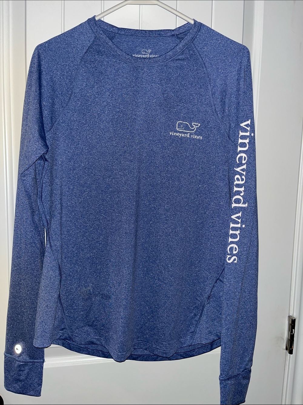 Vineyard Vines Long-Sleeve Tee - Blue with White Logo